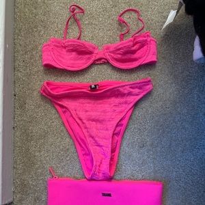 Triangl Hot Pink Bathing Suit
